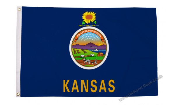 Kansas 5ft x 3ft Flag - CLEARANCE